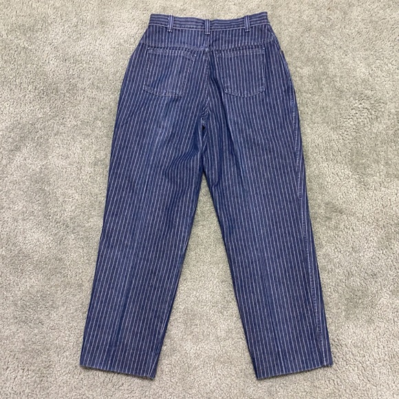 Vintage 80s 90s High Waist Pinstripe mom jeans - Picture 4 of 11